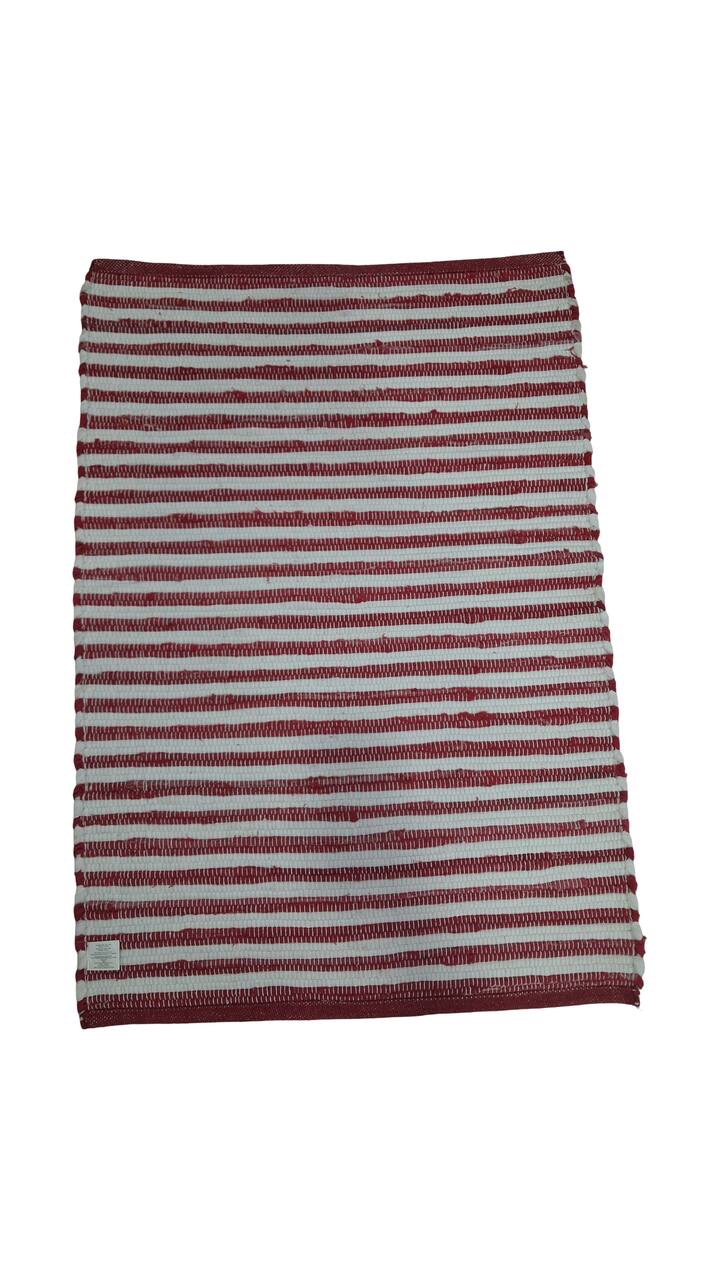 42" Red & White Throw Rug by Celebrate It™